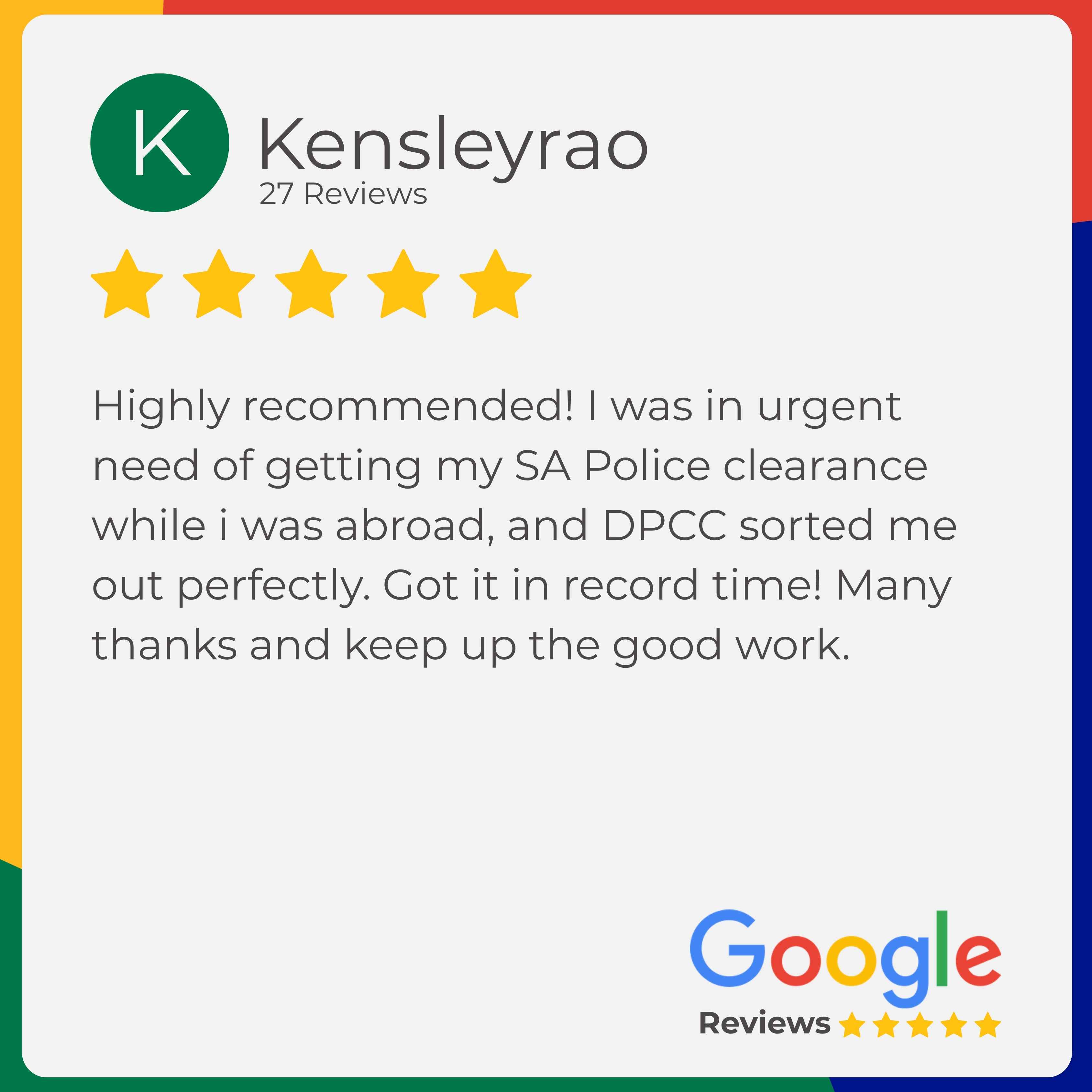 DPCC Google review