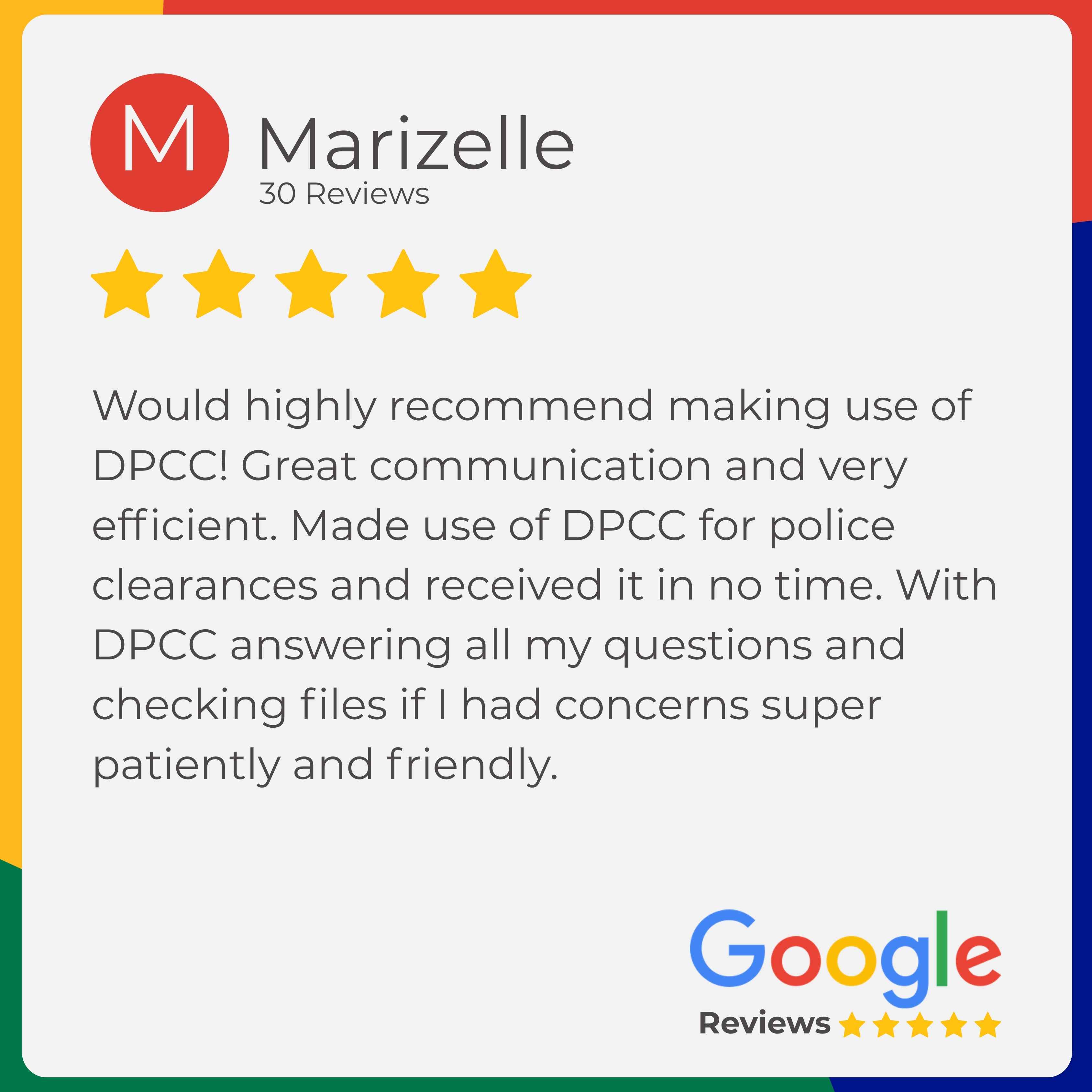 DPCC Google review