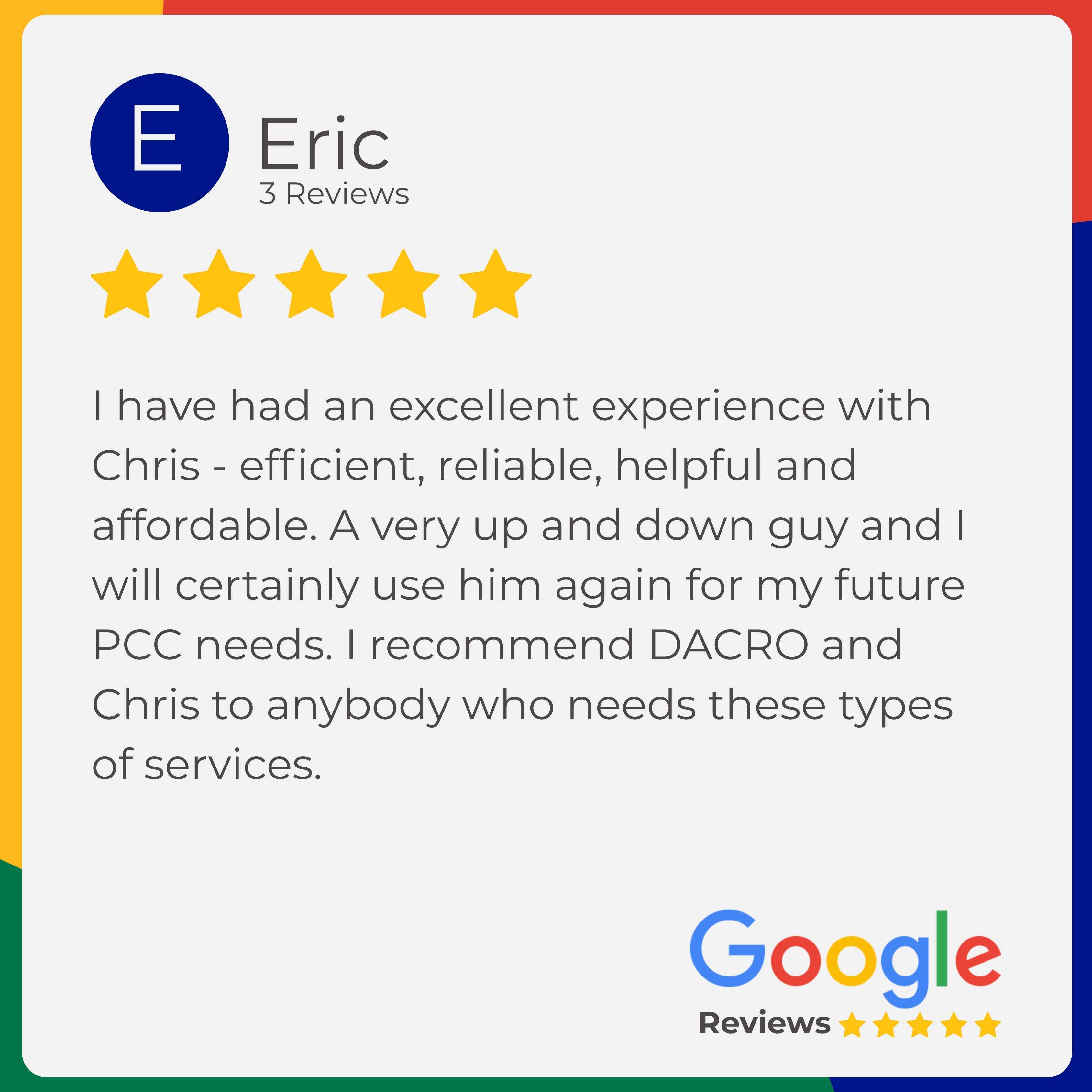 DPCC Google review